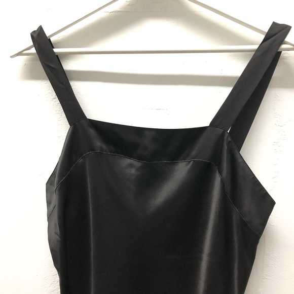 Vintage Victoria's Secret Black Silk Tank Top Gold Label Size S - Picture 2 of 7